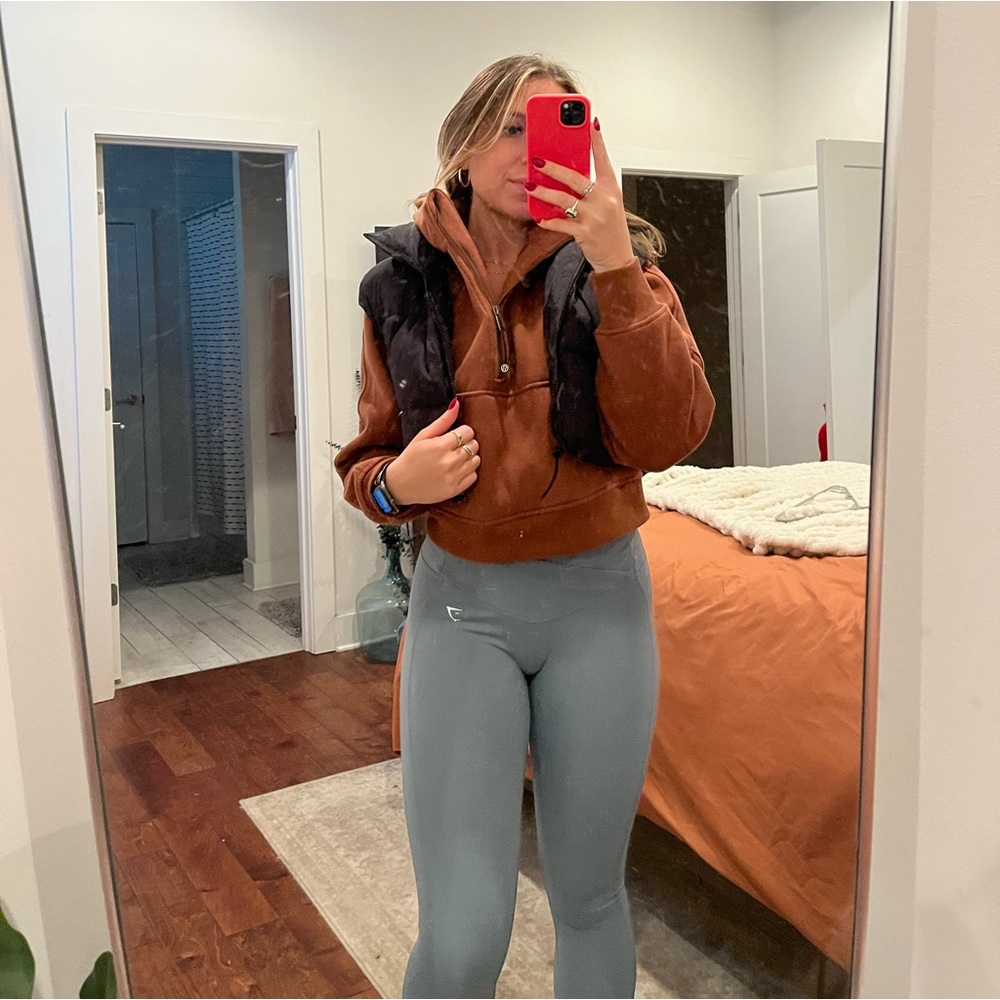 Mocha brown Lululemon scuba jacket
